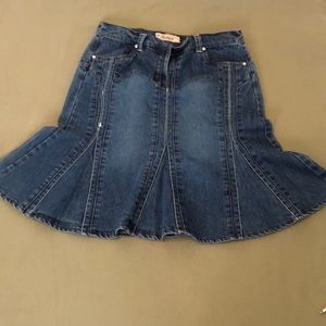 NO FUZE Flared style Denim Skirt size 13/14